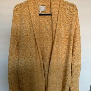 Yellow Anthropologie cardigan sweater